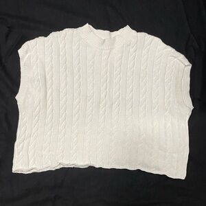 Olivaceous Cable Knit Sweater Vest